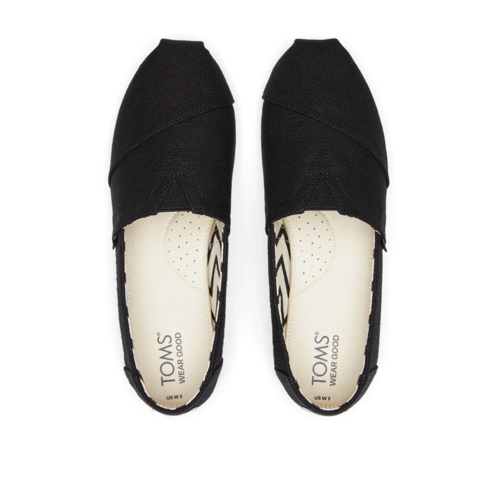 TOMS Women's, Alpargata Recycled Slip-On Solid Black 9.5 - Picture 5 of 5